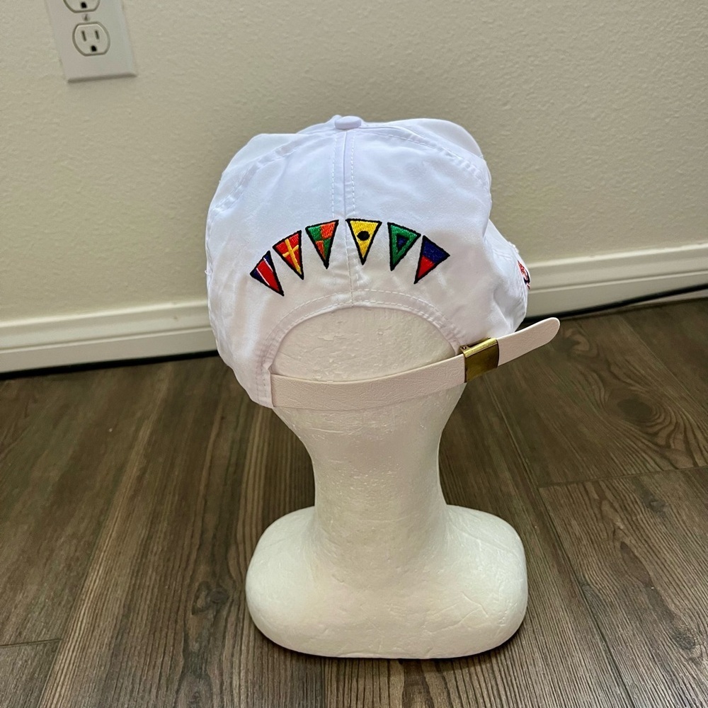 White Cap with Embroidered Logo - Picture 4 of 9